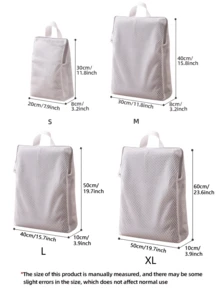 蜂窝网眼拉链洗衣袋 - 耐用塑料悬挂式衣物保护袋，适用于精致衣物、袜子和内衣，长方形机洗收纳整理袋，带拉链封口，洗衣房配件，精致衣物护理，洗衣袋 - 彩色 - 查看 4