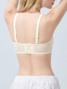 2 件黑白蕾丝文胸，超薄无钢圈软杯性感透气内衣 - 彩色 - 查看 2