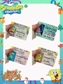 1 chiếc ví đựng giấy phép lái xe SpongeBob SquarePants, sổ đăng ký xe/giấy phép lái xe 2 trong 1, làm bằng da thật, kiểu dáng trang nhã, thích hợp cho không khí tiệc tùng cùng bạn bè, cũng có thể dùng làm vật trang trí tiệc, trang trí nhà cửa và trang trí phòng. - Nhiều màu - Xem 1