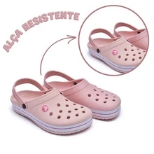Women's Adult Simple Beach Slippers Openwork Fabric Beach Flip Flops - Rose - 查看 2