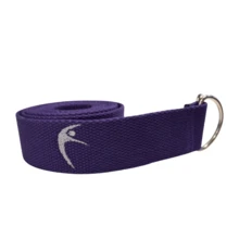 1 Correa de Estiramiento de Ajuste Yoga Pilates Gimnasia Ballet con Hebillas Correa de Yoga de Algodón 2m Cinta de Estiramiento Ajustable para Pilates, Gimnasia, Ejercicio en Casa y Rehabilitación (1 Pieza) - Morado - Ver 3