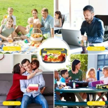 SOKANY Christmas Gift: Herrfilk Portable Car & Home Electric Lunch Box, Leak-Proof Design, Microwave Heating Lunch, Detachable Stainless Steel Inner Pot, 1.5L Capacity, 220V/12V Power, Specially Designed For Truck Drivers - EU C Type Plug(220-240V) - View 6