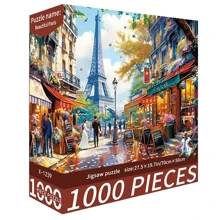 1000pcs Creative Adult Puzzle Set, High-Quality Seamless DIY Jigsaw Puzzle, Interesting Family Challenge Without Frame, Suitable For Birthday Gift, Easter Gift, Home Decor, Great For Home, Living Room, Office Decoration