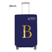 1pc Luggage Cover, Non-Woven Fabric, Dustproof & Scratch-Resistant, Fits 20-30 Inch Trolley Case, Gold Letter Pattern, Travel Essential, Back To School Must-Have - Blue - View 97