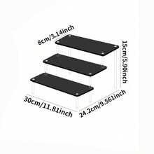 Black Acrylic Riser Stand, Tiered Display Rack, Multi-Purpose Acrylic Perfume Storage Box, Figurine, Collectible And Cosmetic Display Shelf - Multicolor - View 14