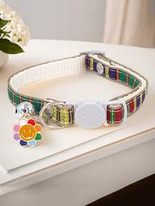 1pc Embroidered Butterfly Pattern Pet Collar Pendant With Bell Decoration And Adjustable Cat Face Buckle, Suitable For Small Dogs And Cats - Multicolor - View 21