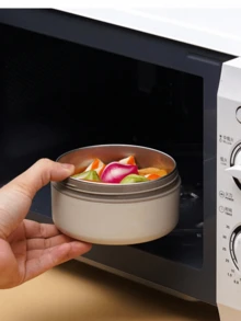 1 件便携式不锈钢保温午餐盒、可用于洗碗机和微波炉的便当盒、密封防漏水果沙拉食品可重复使用的储存容器、保温午餐盒，适合学生和成人在家庭厨房、学校、办公室、户外露营、野餐、旅行、圣诞礼物、学校用品、返校时使用。 - 彩色 - 查看 5