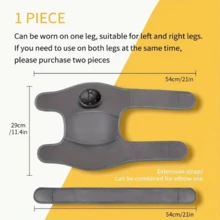 RAF 1pc USB Rechargeable Heated Knee Massager - 5 Adjustable Heat Settings For Relaxation, Suitable For Shoulder & Elbow, Portable Hot Compress With Vibration Modes & Warm-Keeping Function, Ideal Gift For Husbands, Father's Day, Running & Sports, Ergonomic Design, Durable Fabric