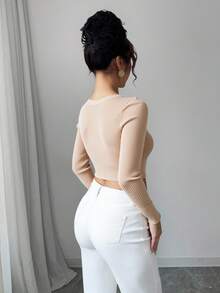 DUKEZA Women Tops - 杏色 - 查看 2