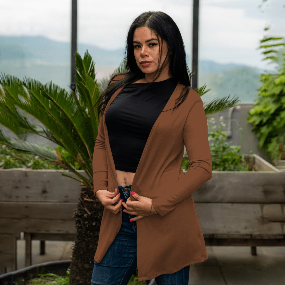 Cárdigan de moda para dama . - MOKA - Ver 1