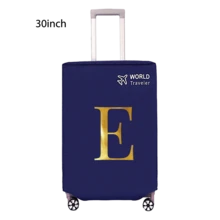 1pc Luggage Cover, Non-Woven Fabric, Dustproof & Scratch-Resistant, Fits 20-30 Inch Trolley Case, Gold Letter Pattern, Travel Essential, Back To School Must-Have - Blue - View 69