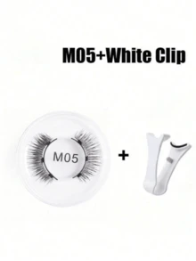 Kit de pestañas postizas magnéticas con pinzas aplicadoras profesionales, pestañas postizas reutilizables sin pegamento, pestañas manga naturales largas y esponjosas de pelo sintético suave, herramienta de maquillaje de ojos ligera para belleza, viajes y fiestas