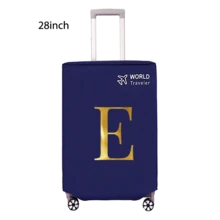 1pc Luggage Cover, Non-Woven Fabric, Dustproof & Scratch-Resistant, Fits 20-30 Inch Trolley Case, Gold Letter Pattern, Travel Essential, Back To School Must-Have - Blue - View 80