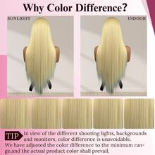 13x4 HD Transparent 613 Blonde Colored 28 30 34 Inch Lace Front Human Blended Hair Wigs For Women Straight Lace Frontal Wigs Brazilian Virgin Hair Pre-Plucked With Baby Hair Natural Hairline Soft And Natural Look Halloween Wigs For Daily Wear