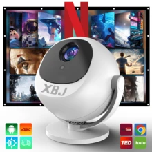 XBJ [Versatile For Home, Office, And Outdoor Use] Portable Projector With All-New Intelligent Technology And Android For Unlimited Video Viewing! 4K/1080P HD Projection With Automatic Keystone Correction + WiFi/Bluetooth/USB Connection. Projection Screen Requires. Smart Projector With Remote Control. - 日規A型插(100V) - 查看 1