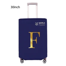 1pc Luggage Cover, Non-Woven Fabric, Dustproof & Scratch-Resistant, Fits 20-30 Inch Trolley Case, Gold Letter Pattern, Travel Essential, Back To School Must-Have - Blue - View 56