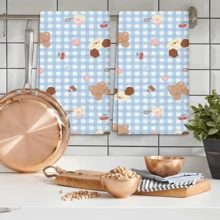 2/4 Stücke Set, Geschirrtücher, Heilende Cartoon Muster bedruckte super saugfähige Mikrofaser Handtücher, moderne Küchentücher zum Kochen und Backen, Geschirrtücher, Putzlappen, Handtücher, Teehandtücher, ultra weich und hochsaugfähig, Küchendekoration, Geschenke für Nachbarn, Mütter, Geburtstage, Einweihungsgeschenke für Freunde, Küchenutensilien, tägliche Notwendigkeiten