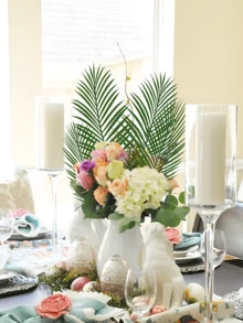 KINGFORAN Decoration Christmas 2025 - 10Pcs Artificial Palm Leaves, Thanksgiving Decorations, Diwali Decor, Diwali Decoration Home, Christmas Decorations, Christmas Decorations Home, Diwali Festival Decoration, Christmas Gifts, Advent Decor, Room Decor Home Decor