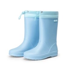 Kids Rain Boots Boys Girls Lightweight Boots Waterproof Easy-On Outdoor Playing Rain Boot Unisex-Child - Màu xanh lam - Xem 5
