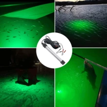 1pc  120 Led Green Underwater Fishing Light Lamp,50000lumens 12v ,Fish Attract 5m, Filled With Clear Silicon, Never Leak, Last For 50,000 Hours, Waterproof Rate Ip68,For Attracting Prawns, Squid, Shad, Bass, Trout, Redfish, Crappie And Shrimp.(Green) - Green - View 3