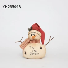 Christmas New Arrival Khaki Vintage Style Snowman Plush Doll