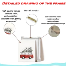 1 pièce, Scène d'hiver, Sapin de Noël, Voiture, Œuvre murale avec cadre, Œuvres d'art murales, Affiches, Matériau canevas (cadre en option), Cadeaux de Noël, Cadeaux spéciaux, Décoration de maison, Décoration de cuisine, Décoration de salon, Décoration de chambre à coucher, Décoration de bureau, Joyeux Noël, Décorations de Noël