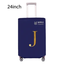 1pc Luggage Cover, Non-Woven Fabric, Dustproof & Scratch-Resistant, Fits 20-30 Inch Trolley Case, Gold Letter Pattern, Travel Essential, Back To School Must-Have - Blue - View 28