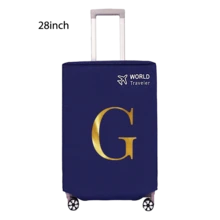 1pc Luggage Cover, Non-Woven Fabric, Dustproof & Scratch-Resistant, Fits 20-30 Inch Trolley Case, Gold Letter Pattern, Travel Essential, Back To School Must-Have - Blue - View 135
