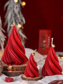 1 قطعة، شجرة عيد الميلاد شمعة العلاج بالروائح، شجرة عيد الميلاد الدوارة، شموع زخرفية، ديكور المنزل، جو الحفلة، زينة المنزل، هدايا عيد الميلاد، ديكور الغرفة، هدايا عيد الميلاد