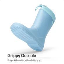 Kids Rain Boots Boys Girls Lightweight Boots Waterproof Easy-On Outdoor Playing Rain Boot Unisex-Child - Màu xanh lam - Xem 3