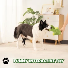 恐龙狗狗磨牙玩具，狗狗发声玩具，幼犬卡通发声磨牙玩具，可爱毛绒龙狗狗玩具，互动狗狗玩具，翼龙造型，带声音，耐用，帮助狗狗成长，多种游戏模式，适合小型、中型和大型犬 - 彩色 - 查看 8