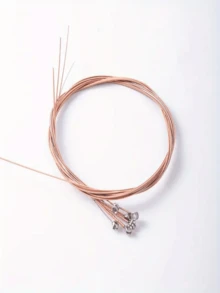 6pcs/Set Premium Acoustic Guitar Strings (1/3 Set) - 6 Replacement Steel Guitar Strings Per Set - Suitable For Acoustic Guitars, Bronze, Brass And Colored Strings, Pearl Heads, Individually Packaged, Guitar Accessories