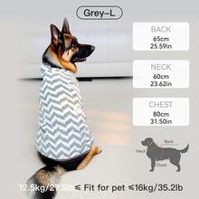 بشكل مخطط متعدد الألوان - رداء استحمام للحيوانات الأليفة، منشفة ناعمة وسريعة الجفاف، مع كابوت، ماصة وخفيفة الوزن، ملابس منزلية مريحة للحيوانات الأليفة الصغيرة والمتوسطة الحجم