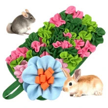 Interactive Flower Feeding Mat, Cute Animal Foraging Plush Doll, Soft Vocalization Hide Food Bowl, Scent Stimulation, Slow Feeder Pet Doll - 彩色 - 查看 11