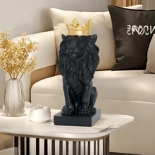 1件创意黑白金雕像雕塑，北欧风格家居装饰，适用于书房、收藏，是送给男士的最佳礼物，适合摆放在展示柜、吧台柜、婚礼派对工艺品、万圣节房间装饰、办公桌摆件、圣诞节装饰、客厅装饰、婚礼装饰等场合。