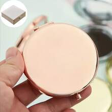 Customized Name Engraved Makeup Mirror, Personalized Gift, Folding Portable Double-Sided High Definition Mirror, Stainless Steel Compact Mirror, Christmas Gift, Bridesmaid, Wedding Gift, Customized Floral Engraved Makeup Mirror, Suitable For Bestie, Girlfriend, Mom, Mother's Day, Birthday, Graduation, Wedding, Anniversary, Practical Gift, Fall Decor - Multicolor - View 19