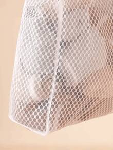 蜂窝网眼拉链洗衣袋 - 耐用塑料悬挂式衣物保护袋，适用于精致衣物、袜子和内衣，长方形机洗收纳整理袋，带拉链封口，洗衣房配件，精致衣物护理，洗衣袋 - 彩色 - 查看 7