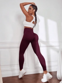 Women Leggings - Clay Red - View 3