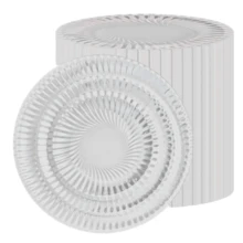 10/20个银色铝制圆形纸盘，7/9/12英寸防水螺旋一次性蛋糕盘，派对用品大包装，坚固的螺旋派对餐盘，适用于婚礼、家庭聚会、生日、野餐、烧烤、节日等场合。 - 銀色 - 查看 2