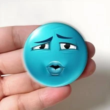 58mm Funny Cat Dog Tyrannosaurus Rex Jellyfish Beaver Brooch Badge Student School Bag Decoration Abstract Badge Pendant Gift