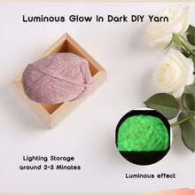 50g/Pack Glow-In-The-Dark Yarn, Glow Yarn, DIY Handcraft Knitting, Crochet, Carpet, Hat, Clothing - Multicolor - View 17