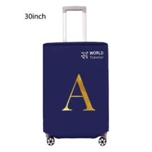 1pc Luggage Cover, Non-Woven Fabric, Dustproof & Scratch-Resistant, Fits 20-30 Inch Trolley Case, Gold Letter Pattern, Travel Essential, Back To School Must-Have - Blue - View 54