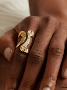 1 Stück asymmetrischer, übertriebener, verstellbarer Ring