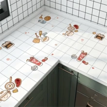 1 Roll Of Whimsical Kitchen-Themed Self-Adhesive Wallpaper - Waterproof, Oil-Resistant & Easy To Cut, Vinyl Art Stickers For Smooth Surfaces Like Walls, Cabinets, Baths & Desktops - Removable, Customizable Design, Kitchen Decor And Accessories