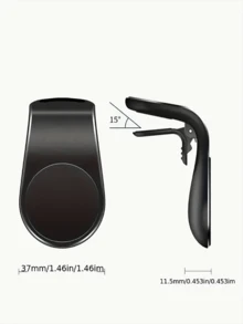 L-Shaped Magnetic Car Phone Holder For Air Vent, Universal Cellphone Bracket With Strong Magnetic Adsorption, Metal Magnetic Car Phone Holder - Multicolor - View 5
