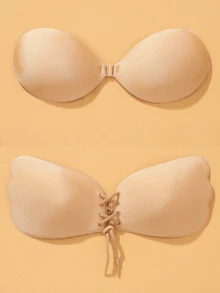 YIYANG 3 对隐形粘合胸罩、无肩带无缝聚拢硅胶胸罩、露背胸罩、无肩带胸罩、隐形胸罩、可重复使用的隐形硅胶露背胸罩、适合晚礼服、婚纱、泳衣和露背的亲肤自粘胸罩 - 彩色 - 查看 30