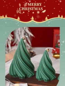 1 قطعة، شجرة عيد الميلاد شمعة العلاج بالروائح، شجرة عيد الميلاد الدوارة، شموع زخرفية، ديكور المنزل، جو الحفلة، زينة المنزل، هدايا عيد الميلاد، ديكور الغرفة، هدايا عيد الميلاد