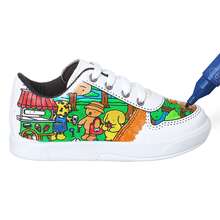 Tênis Casual Infantil Mni Goods Colorir Com Canetinhas