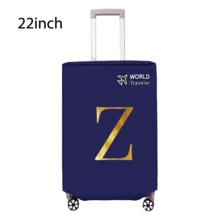 1pc Luggage Cover, Non-Woven Fabric, Dustproof & Scratch-Resistant, Fits 20-30 Inch Trolley Case, Gold Letter Pattern, Travel Essential, Back To School Must-Have - Blue - View 39