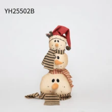 Christmas New Arrival Khaki Vintage Style Snowman Plush Doll